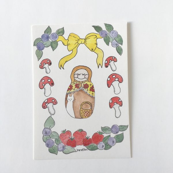 "Maatuskan marjat ja sienet" postikortti