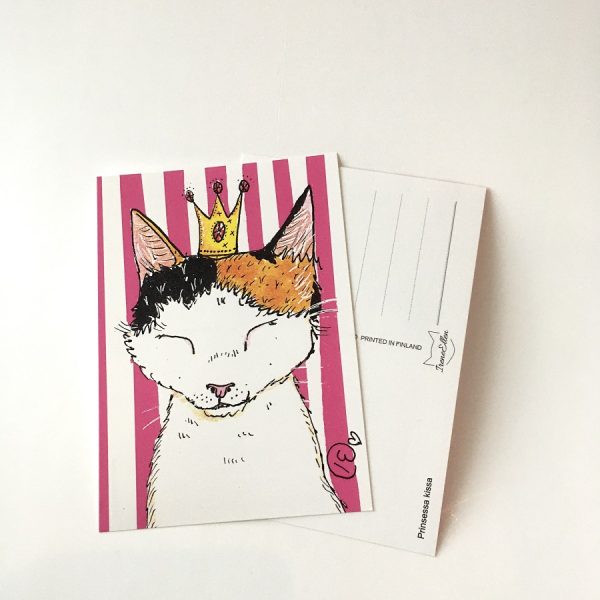 Postikortti -Prinsessa kissa