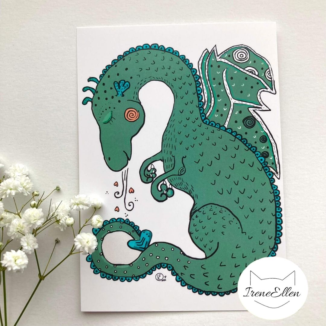 Lohikäärme postikortti